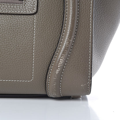 Celine Drummed Calfskin Micro Luggage Souris 15 of 22