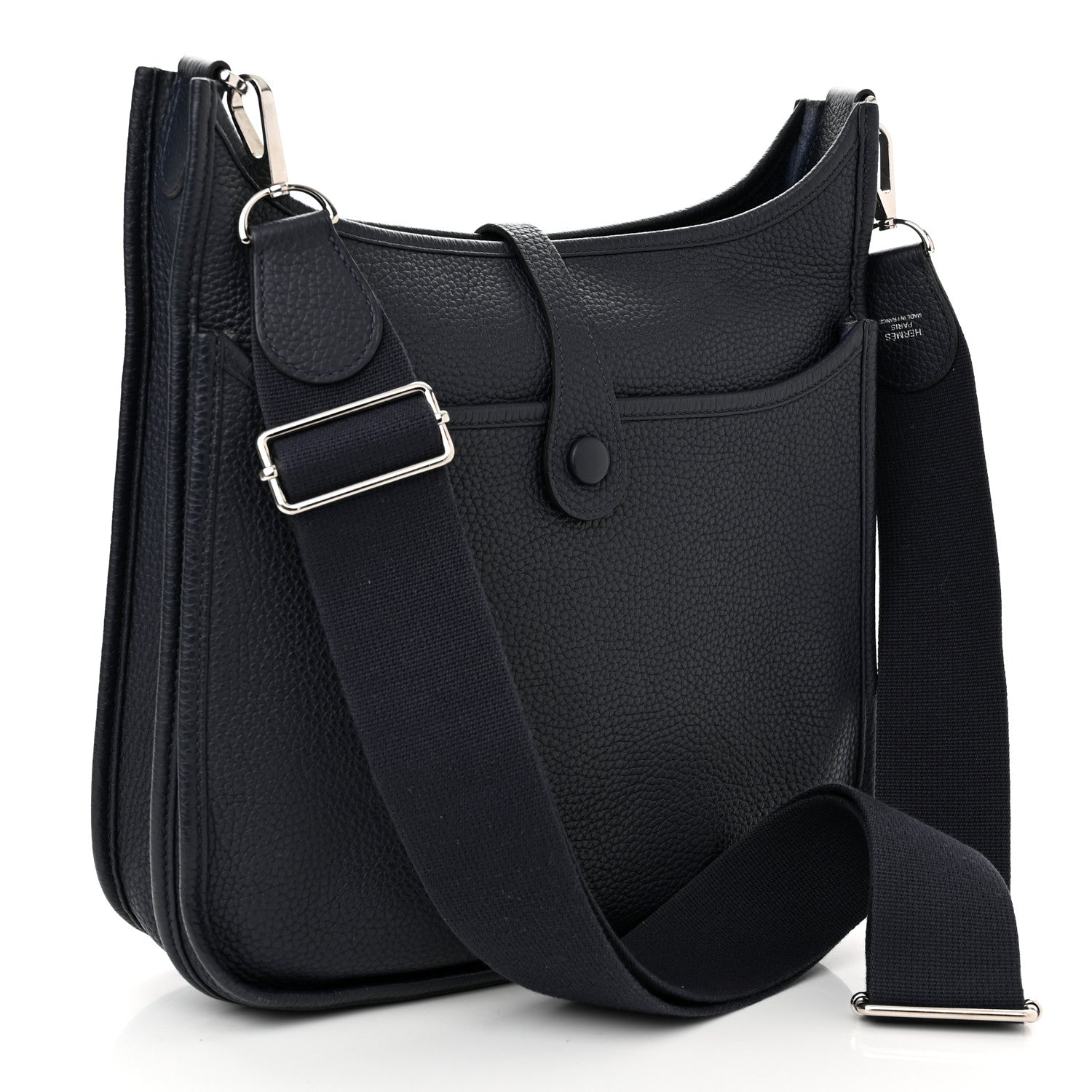 Hermes Taurillon Clemence Evelyne III PM Bleu Nuit 2 of 10