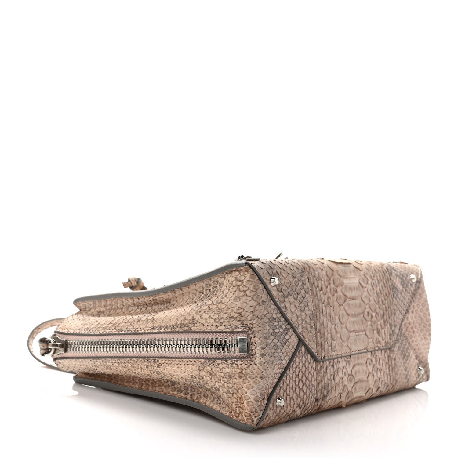 Balenciaga Snakeskin A6 Zip Around Tote Cream 4 of 9