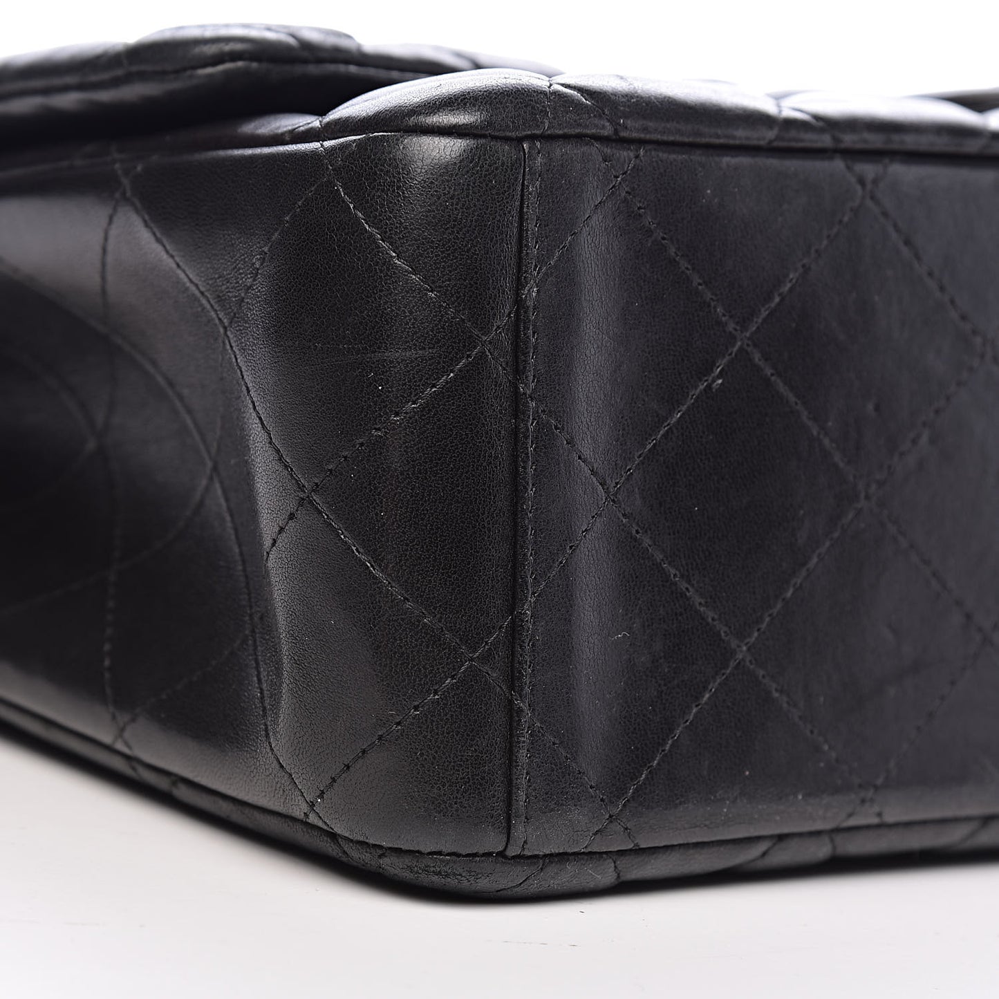 Lambskin Quilted Maxi Double Flap Black