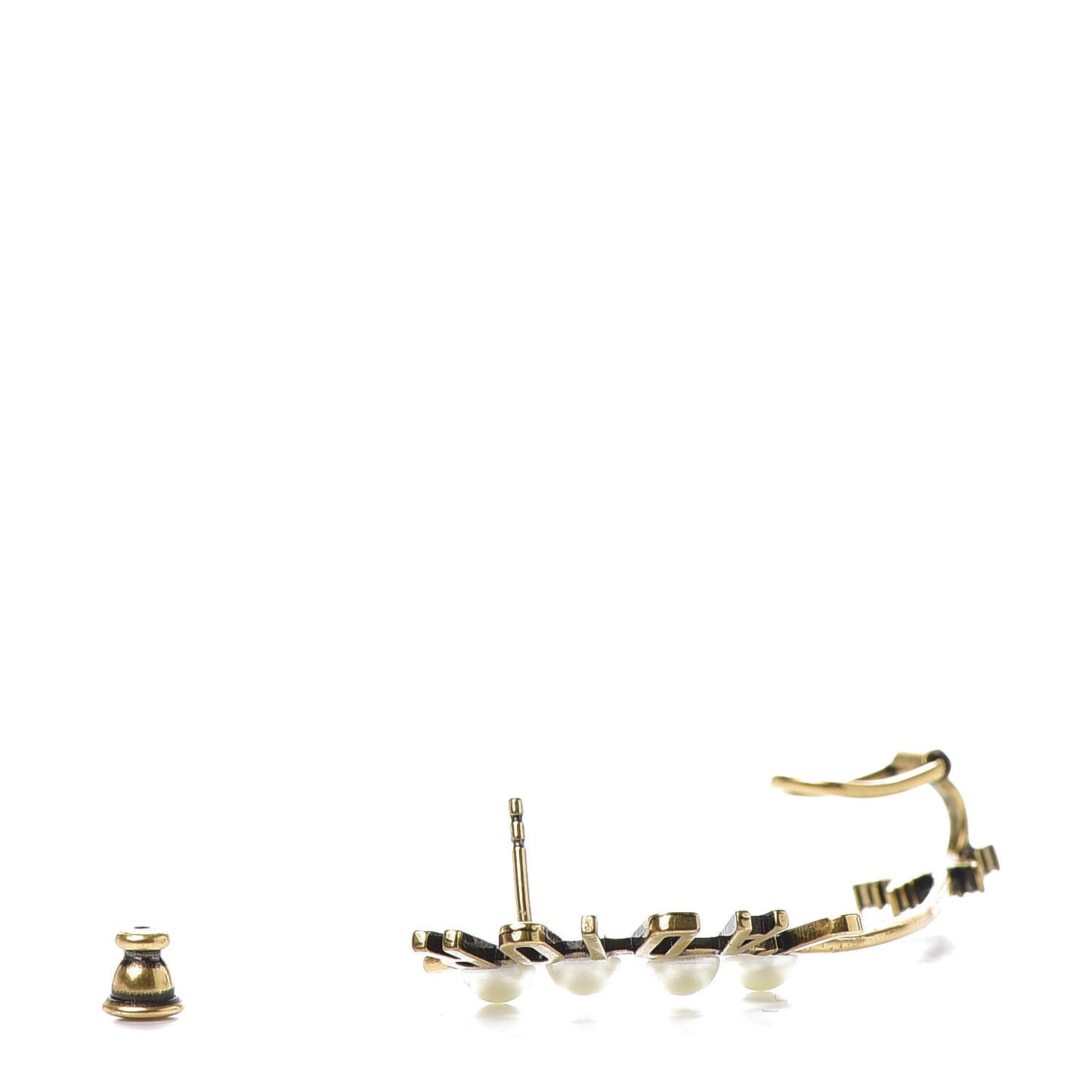 Pearl Crystal J'Adior Earring Gold