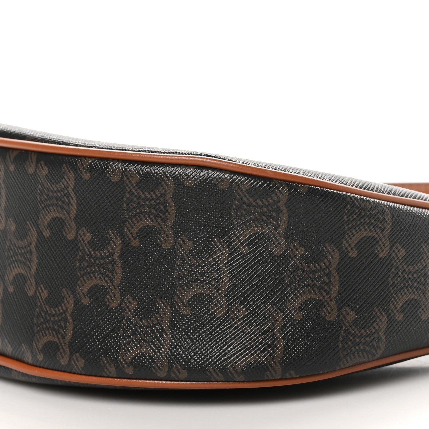 Celine Triomphe Canvas Calfskin Ava Shoulder Bag Tan 10 of 10