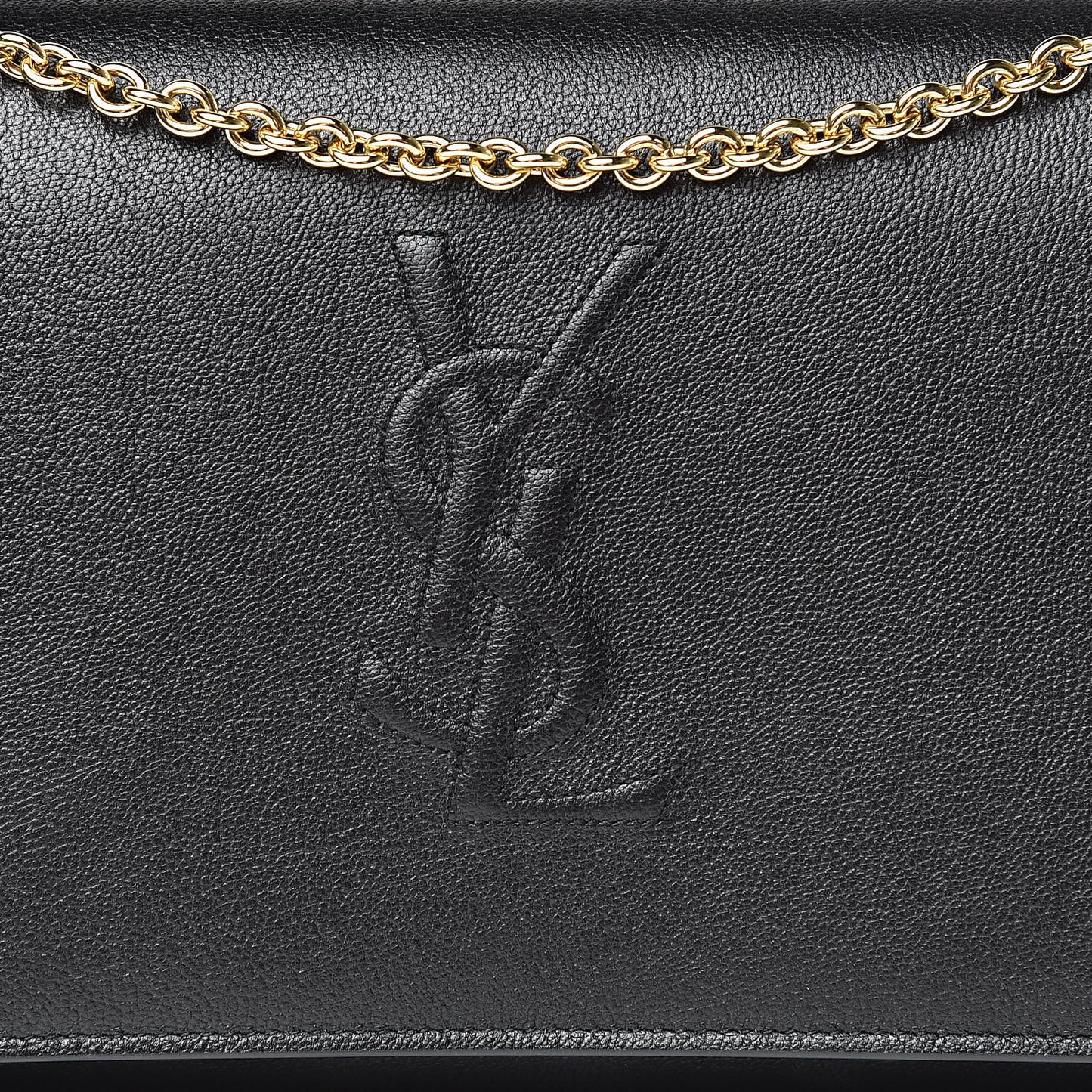 Calfskin Monogram Belle de Jour Chain Clutch Black