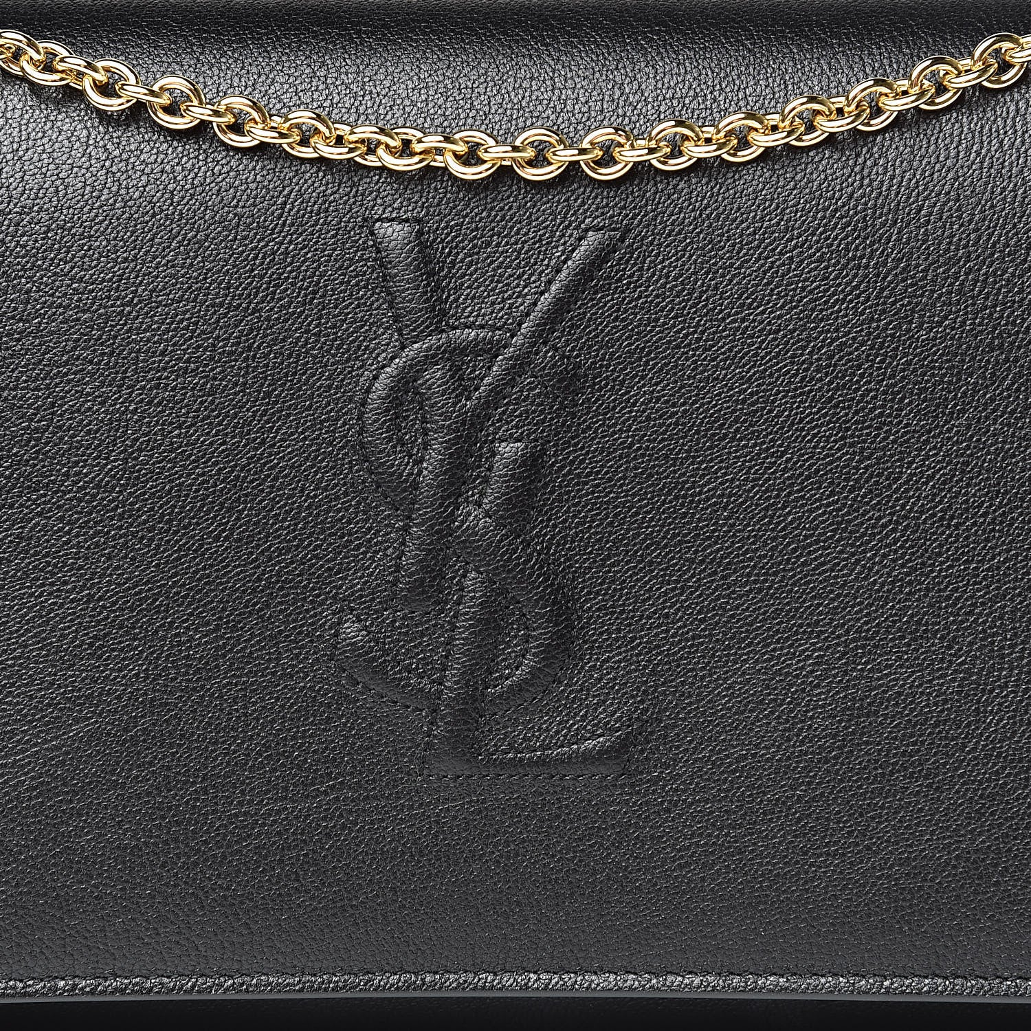 Saint Laurent Calfskin Monogram Belle de Jour Chain Clutch Black 11 of 12