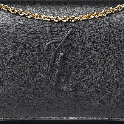 Saint Laurent Calfskin Monogram Belle de Jour Chain Clutch Black 11 of 12