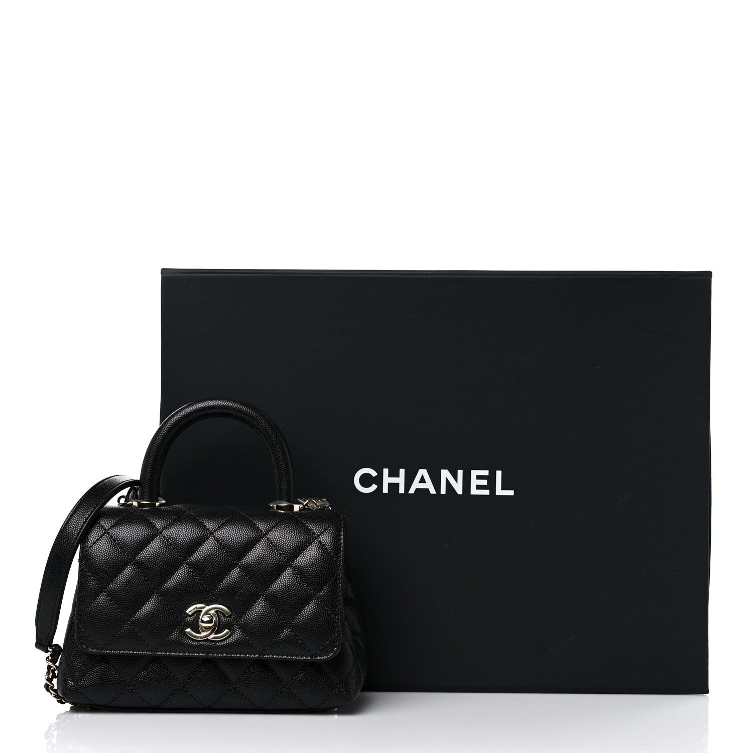 Chanel Caviar Quilted Extra Mini Coco Handle Flap Black 10 of 10