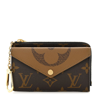 Louis Vuitton LOUIS VUITTON Reverse Monogram Recto Verso Card Holder Brown 1 of 8