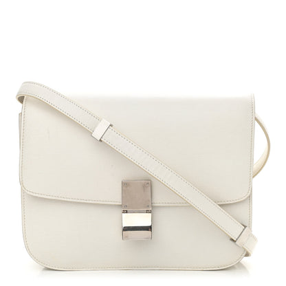 Celine Liege Calfskin Medium Classic Box Flap Bag White 1 of 14