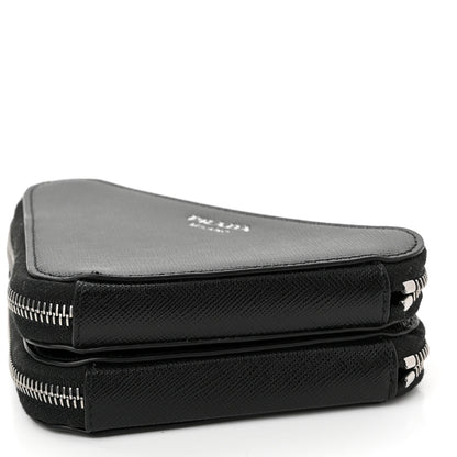 Prada Saffiano Mini Triangle Crossbody Pouch Black 10 of 10