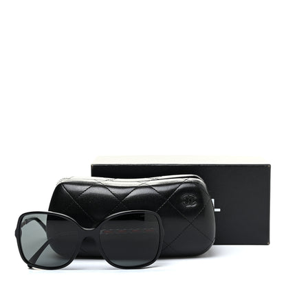 Chanel Lambskin Square Chain Sunglasses 5210-Q Black Red 8 of 8