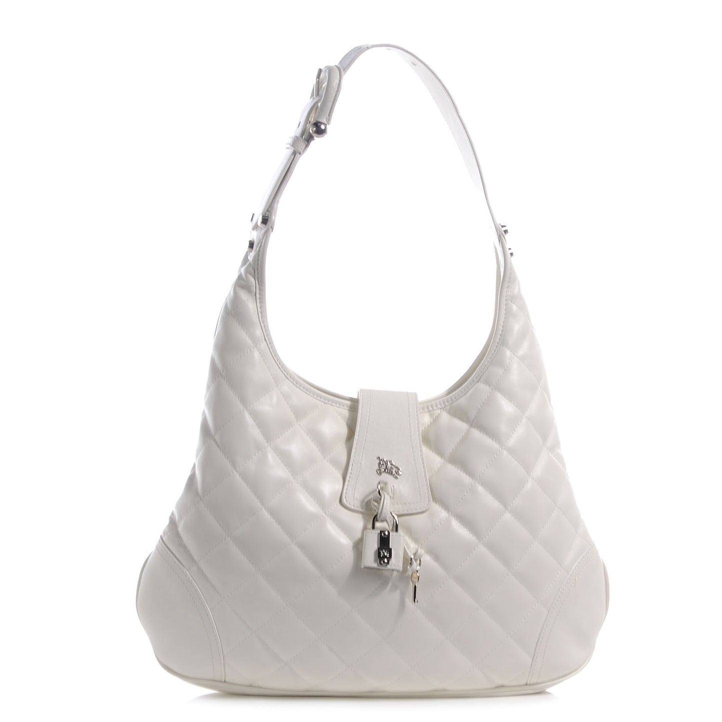 Leather Quilted Brook Hobo White