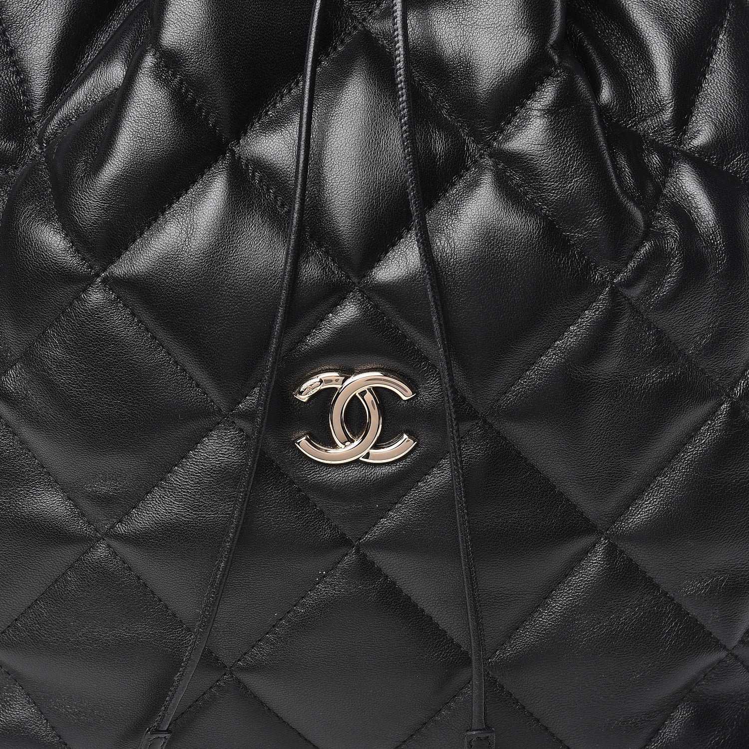 Chanel Lambskin Quilted Backpack Black 10 of 11