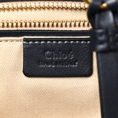 Chloe Smooth Calfskin Little Horses Embroidered Tao Zipped Tote Black 5 of 14