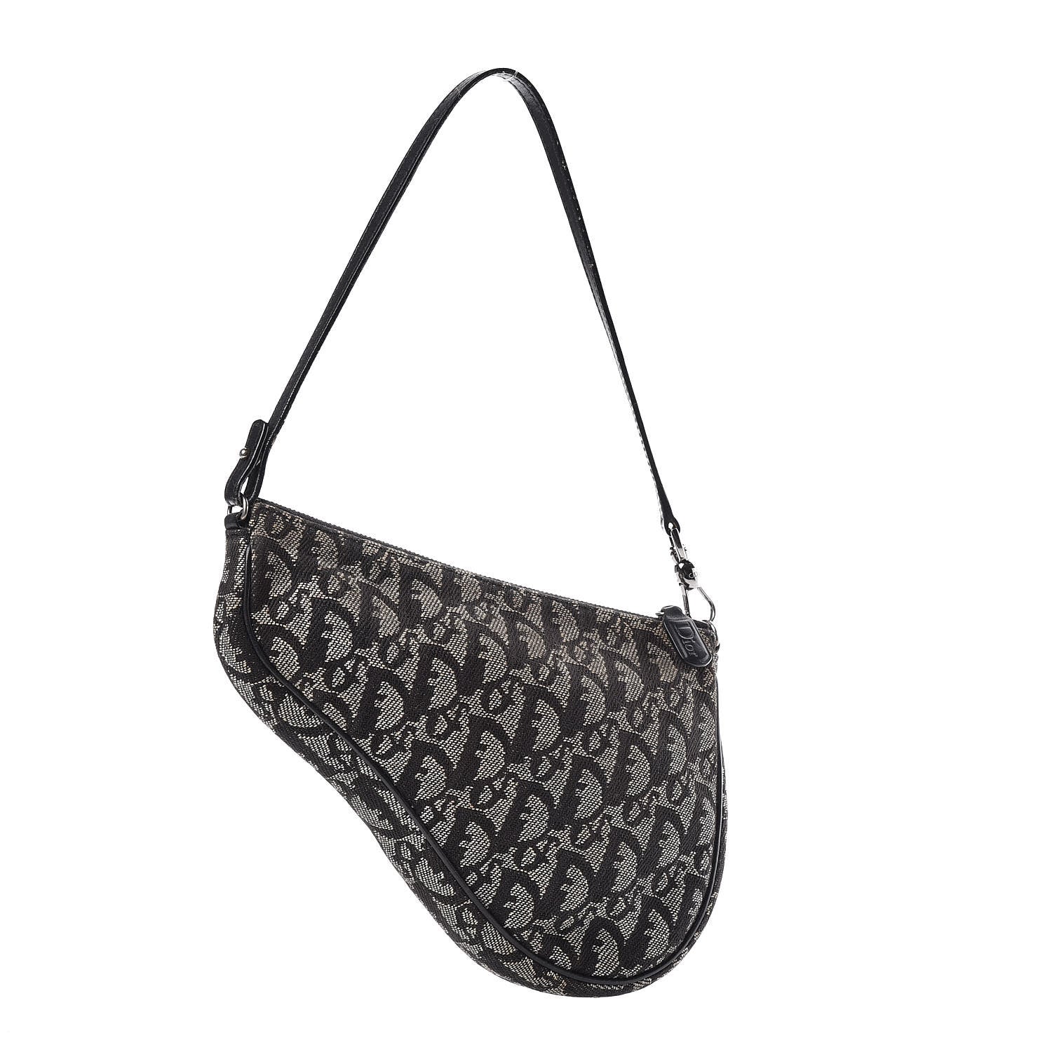 Christian Dior Monogram Mini Saddle Pochette Black 3 of 14
