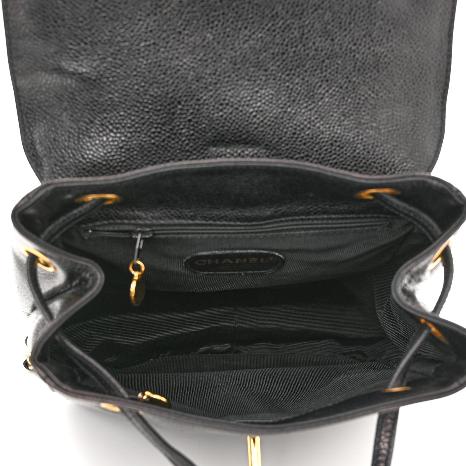 Chanel Caviar CC Backpack Black 4 of 9