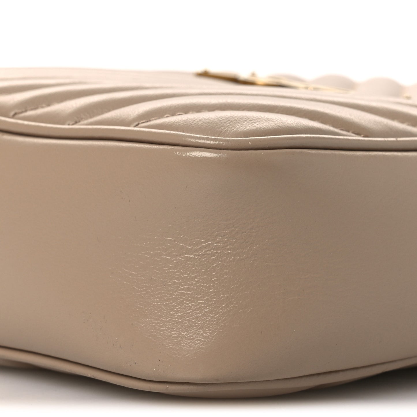 Calfskin Matelasse Monogram Lou Camera Bag Dark Latte