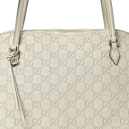Gucci Guccissima Medium Bree Shoulder Bag Off White 7 of 15