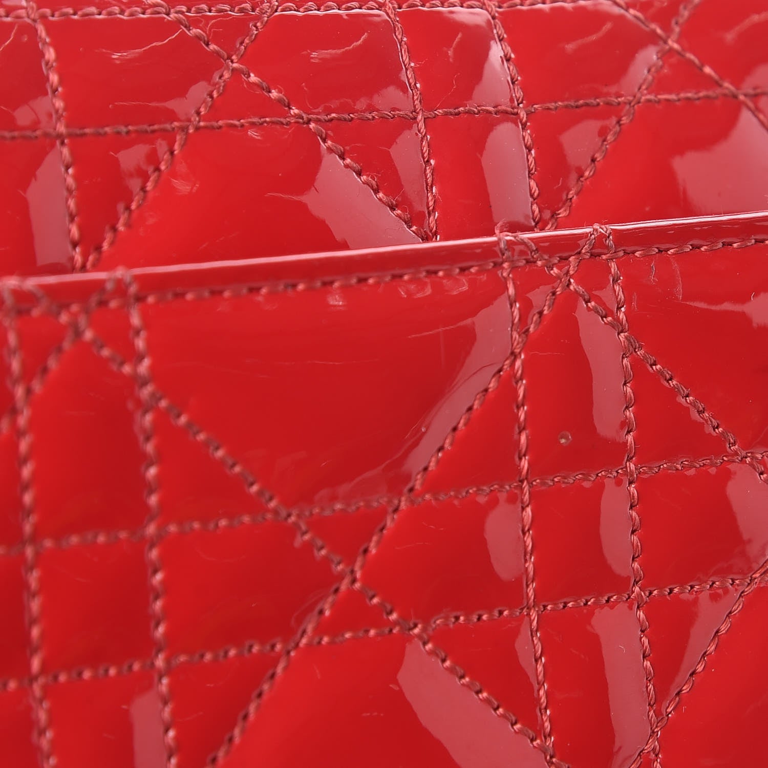 Christian Dior Patent Cannage Miss Dior Promenade Pouch Red 16 of 22