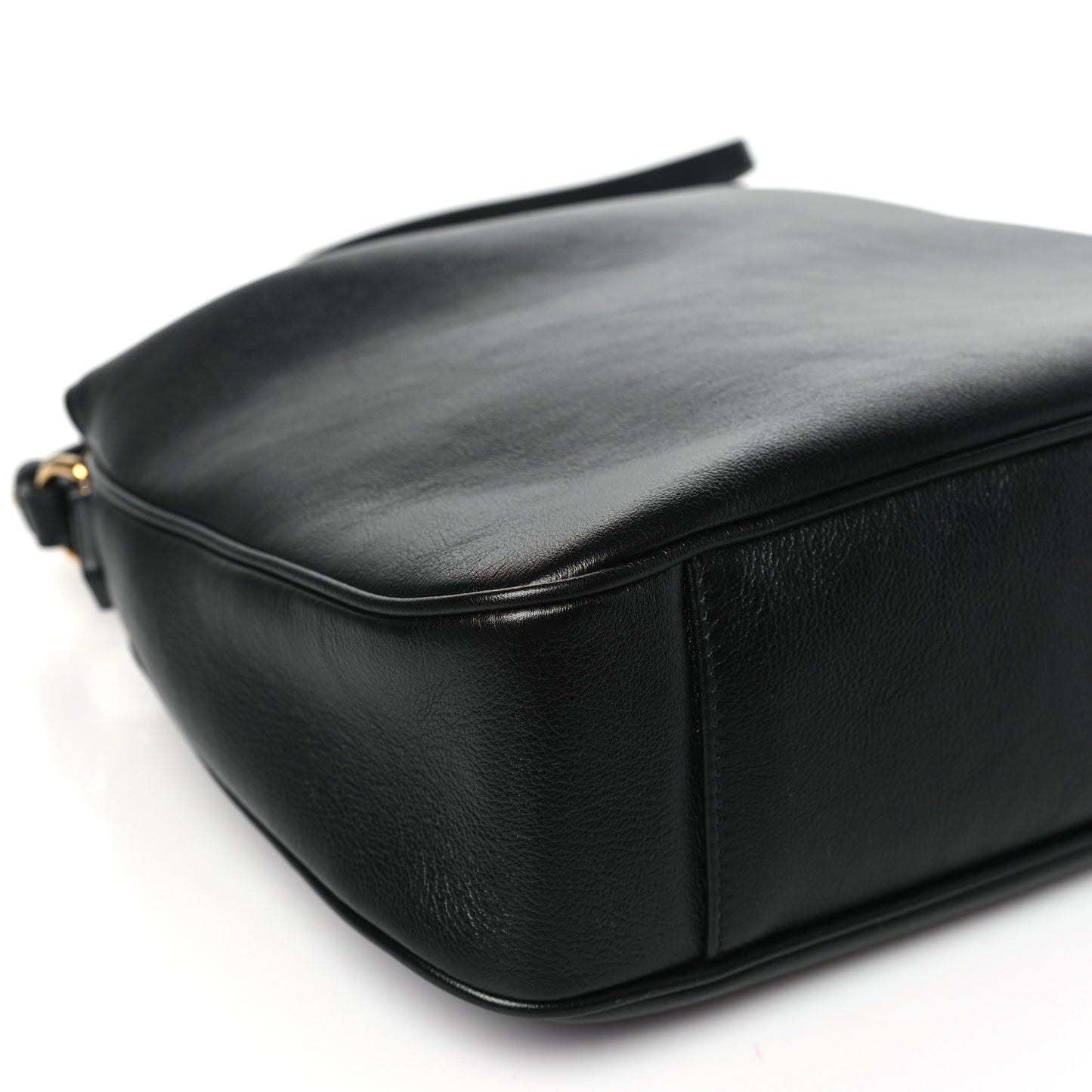 Softy Wonka Textured Dollar Calfskin Medium Diana Shoulder Bag Black Dusty Grey