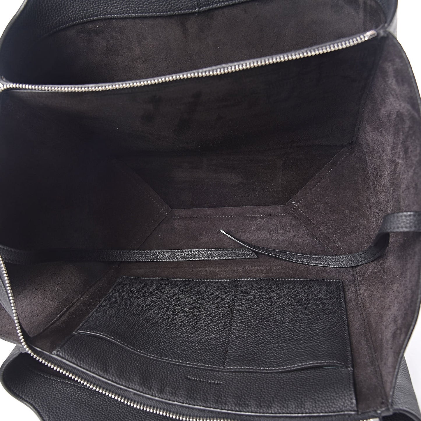 Baby Grained Calfskin Small Tri-Fold Bag Black
