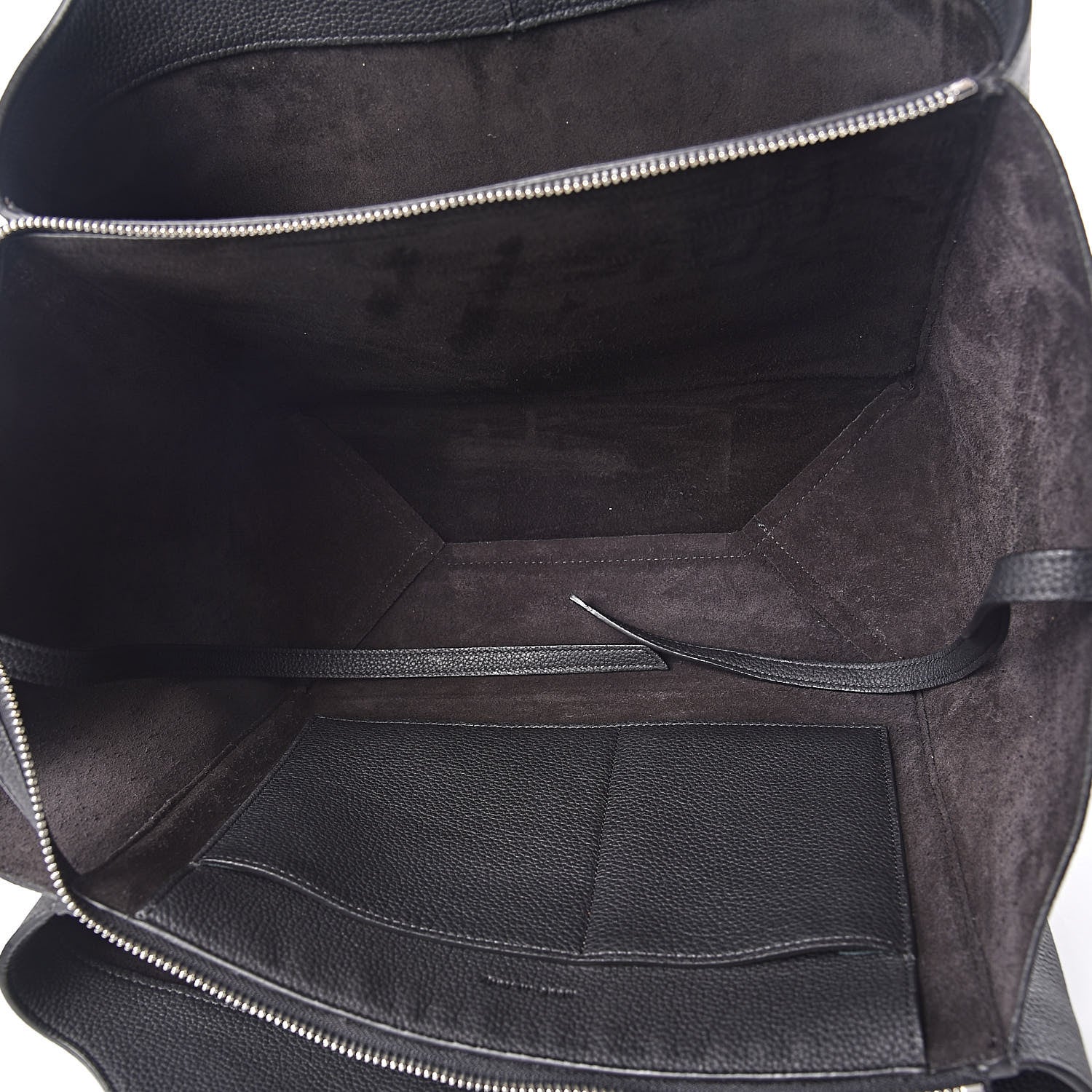 Celine Baby Grained Calfskin Small Tri-Fold Bag Black 5 of 10