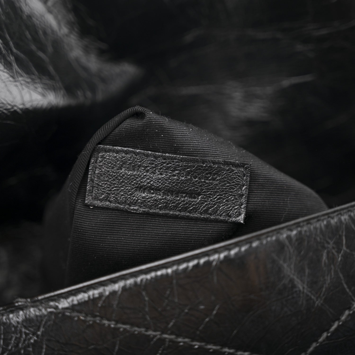 Saint Laurent Crinkled Calfskin Matelasse Monogram Medium Niki Chain Satchel Black 7 of 13