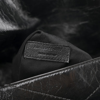Saint Laurent Crinkled Calfskin Matelasse Monogram Medium Niki Chain Satchel Black 7 of 13
