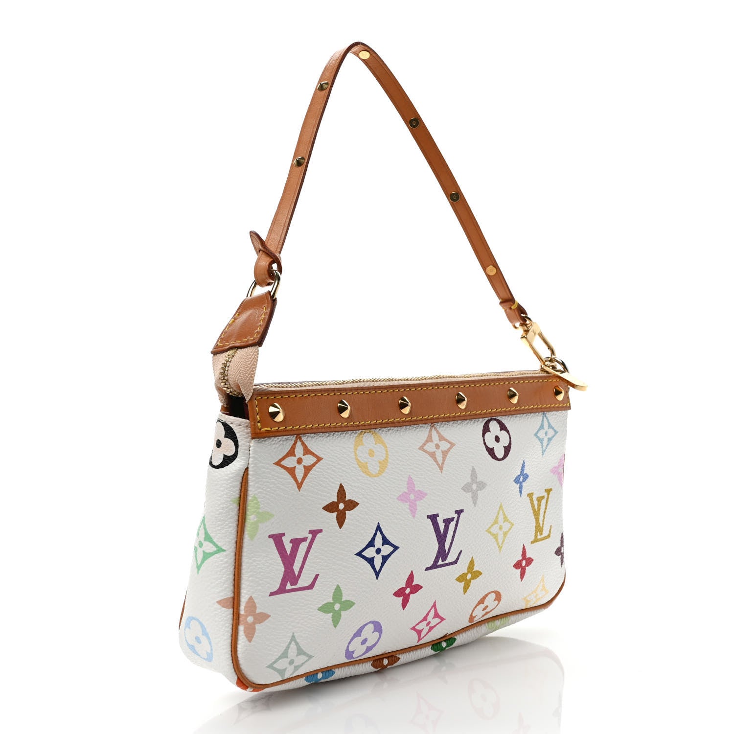 Louis Vuitton Monogram Multicolor Pochette Accessories White 2 of 8