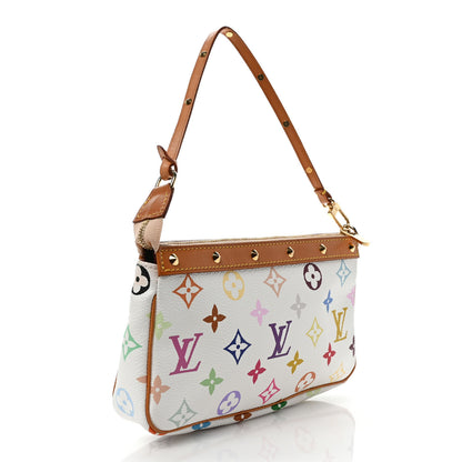 Louis Vuitton Monogram Multicolor Pochette Accessories White 2 of 8