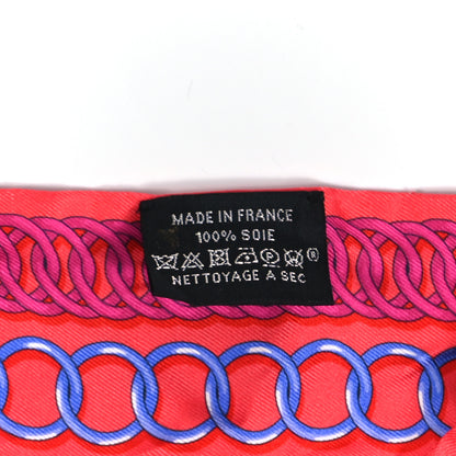 Hermes Silk Maillons Twilly Rouge Indigo Fuchsia 3 of 4