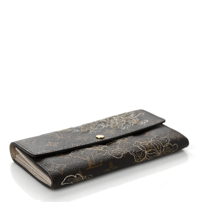 Louis Vuitton Monogram Dentelle Sarah Wallet Silver 4 of 10