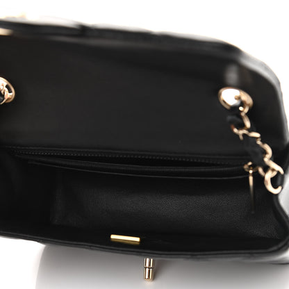 Chanel Lambskin Quilted Mini Rectangular Flap Black 5 of 11