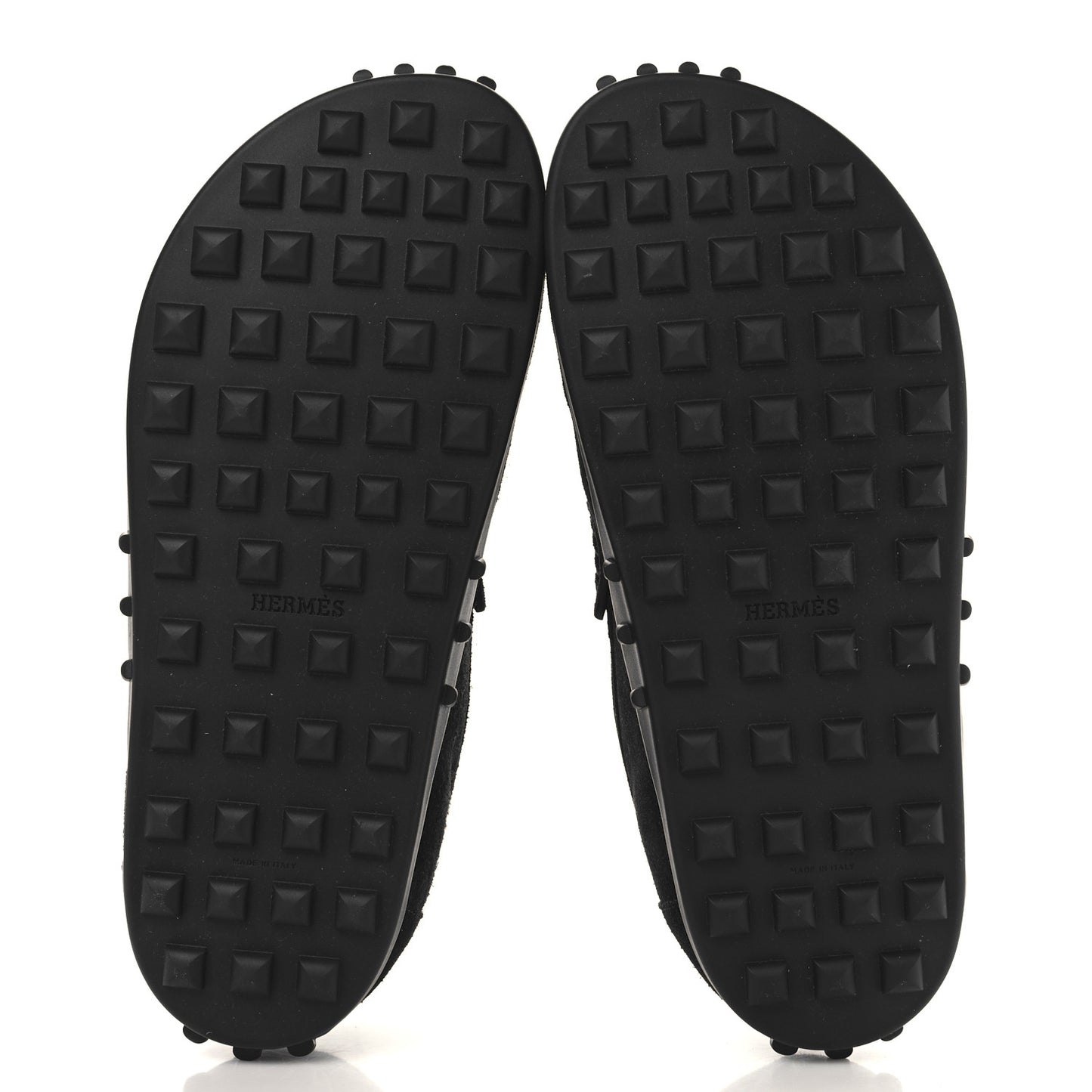 Suede Calfskin Lazy Loafers 37 Black