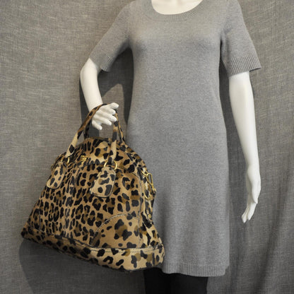 Prada Calf Hair Leopard Print Bauletto 2 of 11