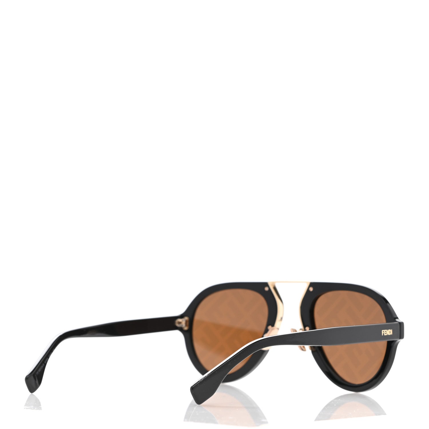 Fendi Acetate FF Aviator Sunglasses FF M0105/S Black 4 of 8