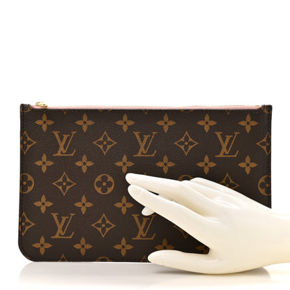 Louis Vuitton Monogram Neverfull MM GM Pochette Rose Ballerine 2 of 11