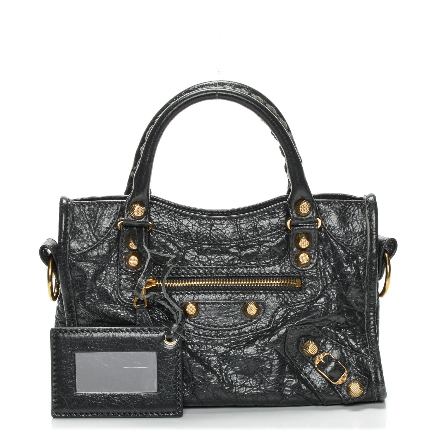 Balenciaga Agneau Giant 12 Gold Hardware Mini City Gris Fossile 1 of 6