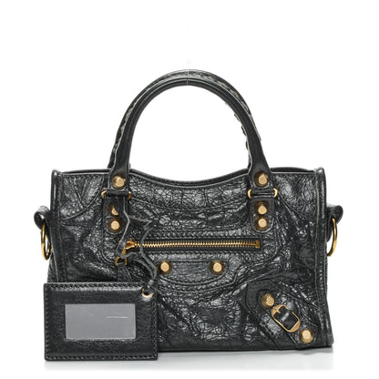 Balenciaga Agneau Giant 12 Gold Hardware Mini City Gris Fossile 1 of 6