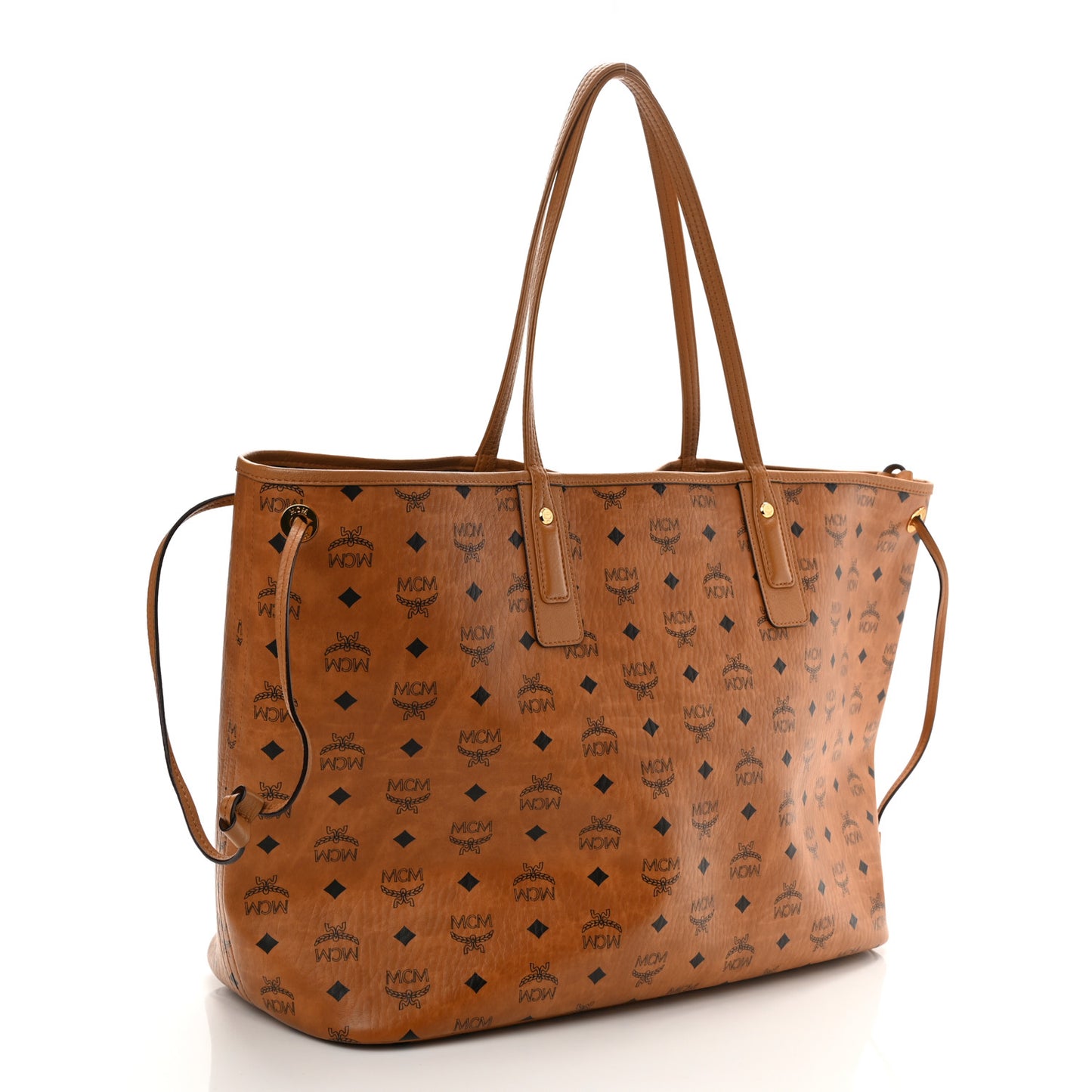 Visetos Large Liz Reversible Shopper Tote Cognac