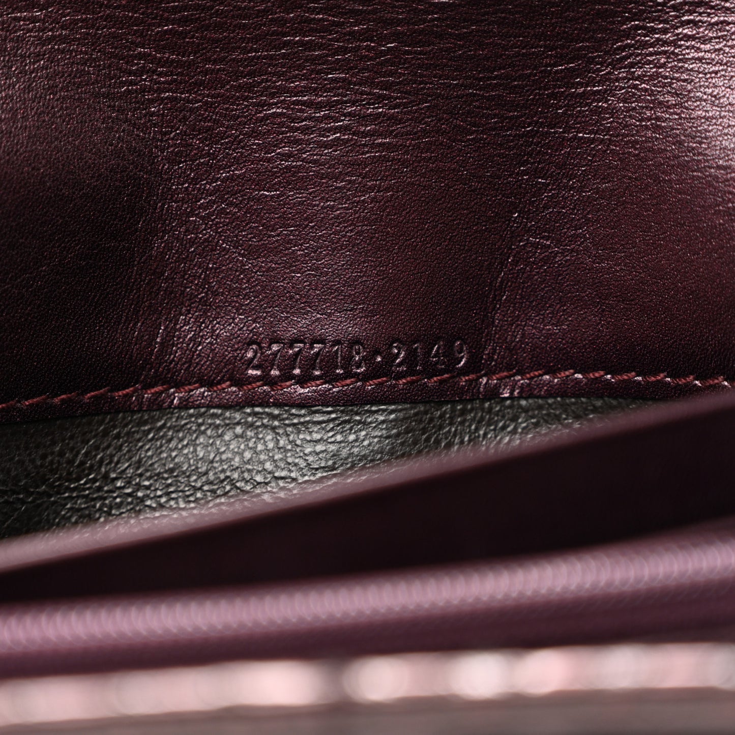 Metallic Snakeskin Soft Stirrup Wallet Brown
