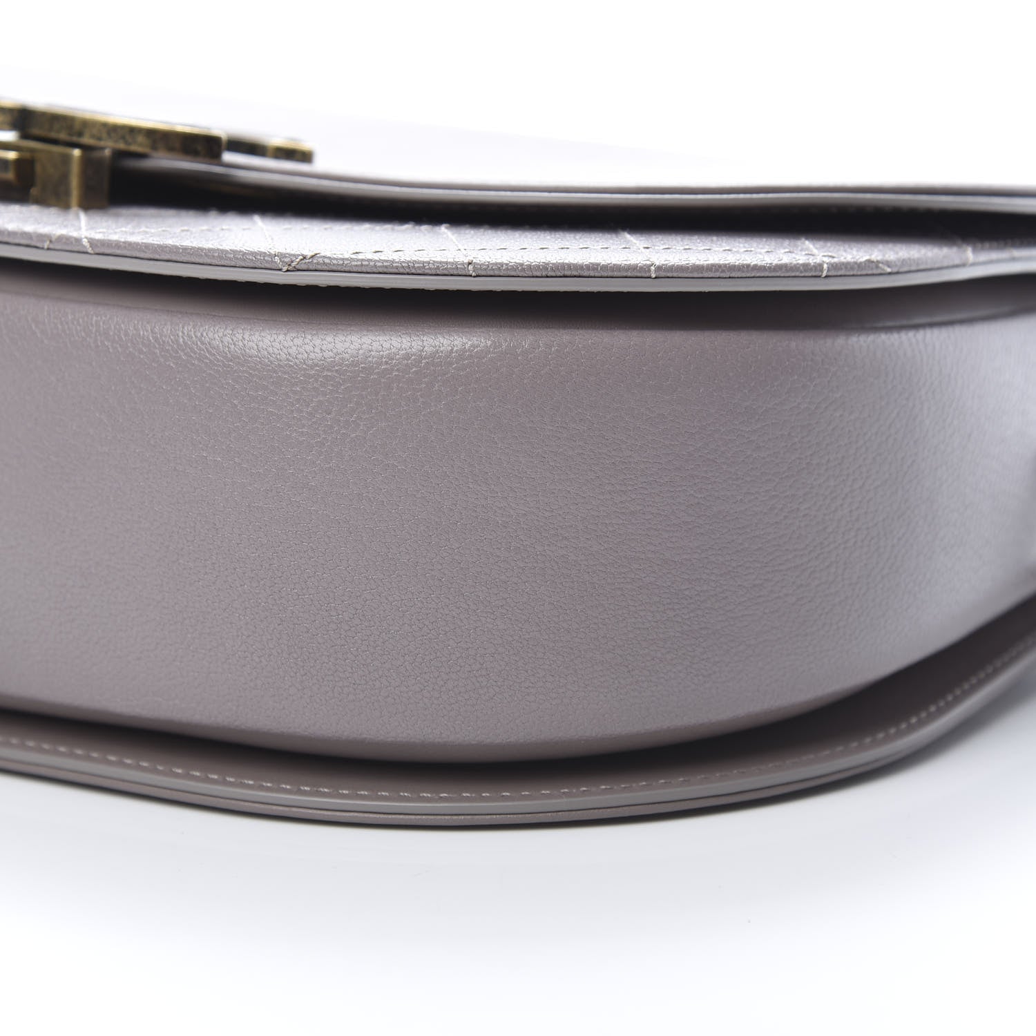 Chanel Shiny Calfskin Goatskin Quilted Medium Coco Curve Messenger Flap Grey 10 of 11