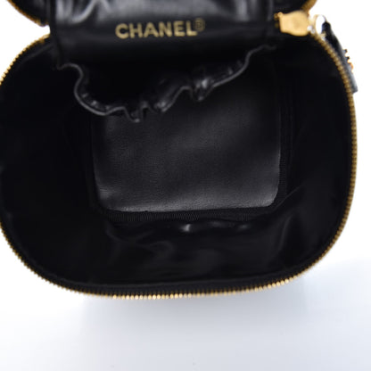 Chanel Lambskin Vanity Cosmetic Case Black 5 of 8