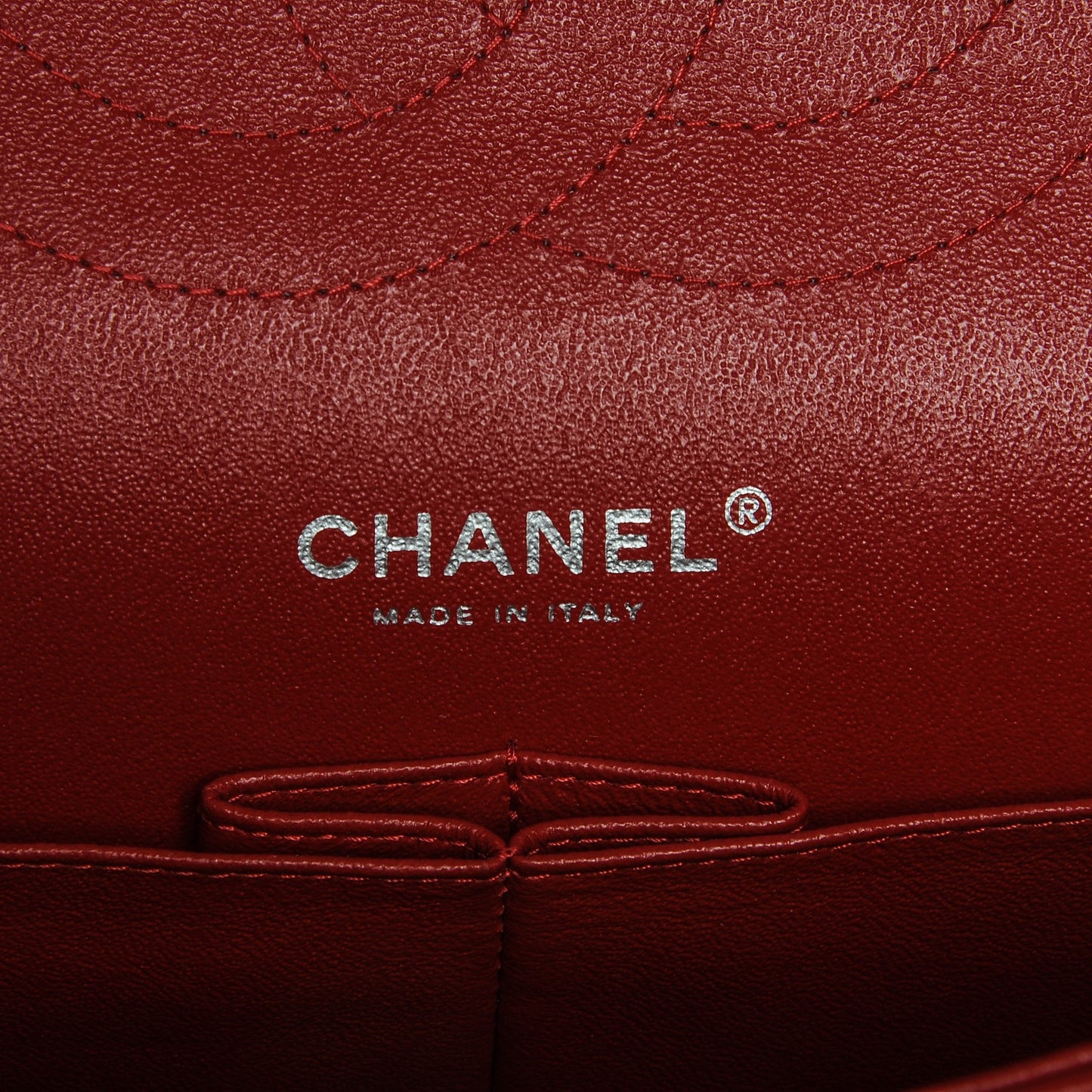 Lambskin Quilted Jumbo Double Flap Red