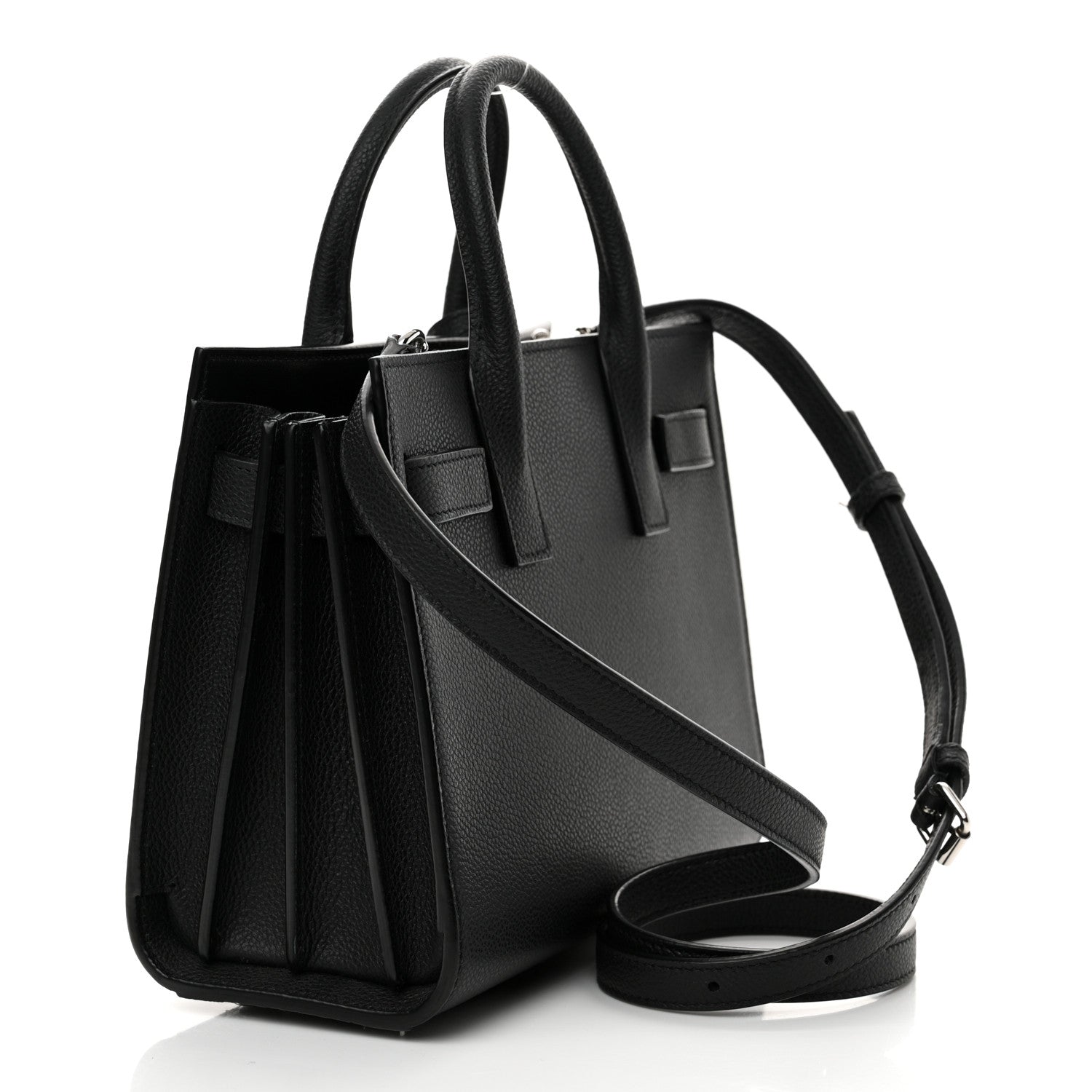 Saint Laurent Grained Calfskin Nano Sac De Jour Black 3 of 13