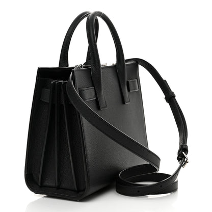 Saint Laurent Grained Calfskin Nano Sac De Jour Black 3 of 13