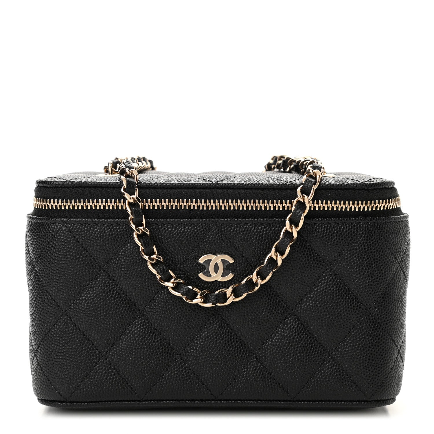 Chanel Caviar Quilted Small Vanity Case With Chain Black 1 of 12