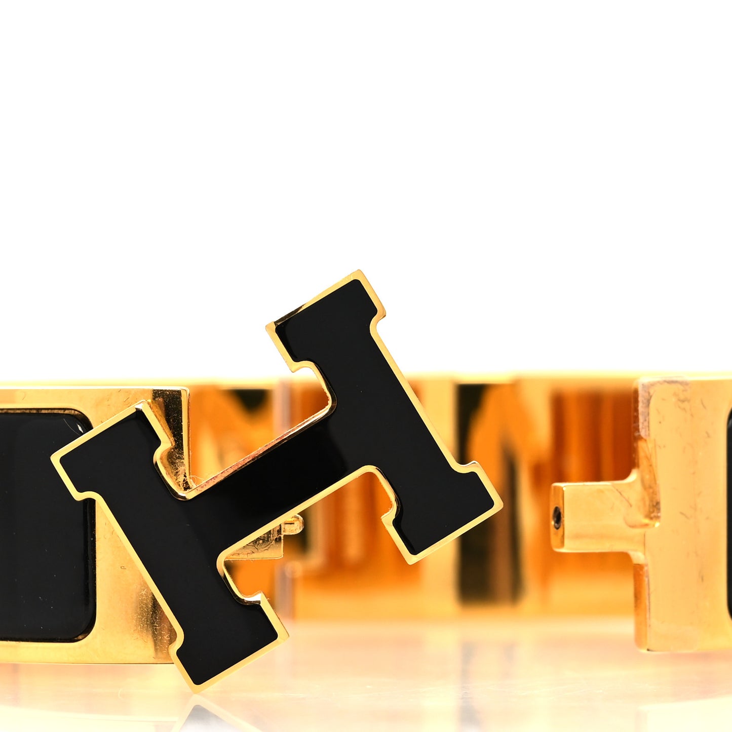Enamel Wide Clic Clac H Bracelet PM Black