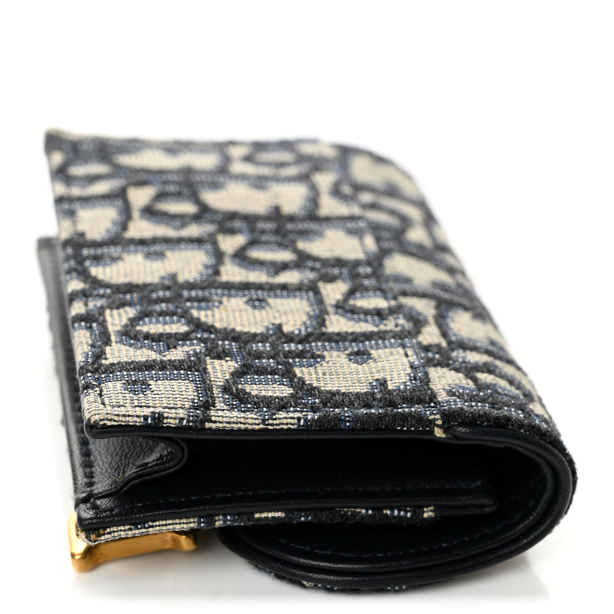 Oblique Saddle Card Holder Blue