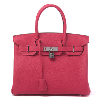 Hermes Taurillon Clemence Birkin 30 Rose Extreme 1 of 11