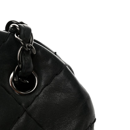 Chanel Iridescent Calfskin Stitched Just Mademoiselle Bowling Bag Black 14 of 14